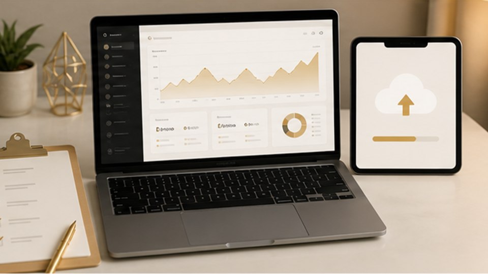 Exemplo de entrega e publicação com dashboard, checklist e lançamento do site