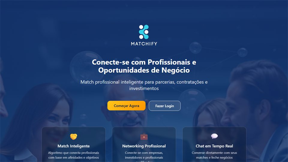 Captura do site Matchify