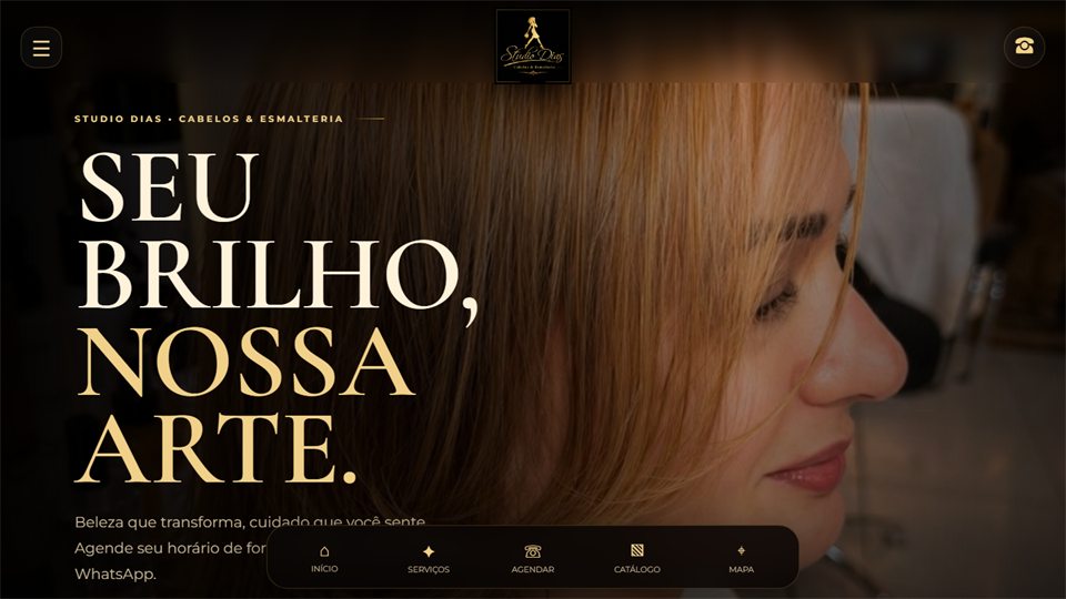 Captura do site Studio Dias